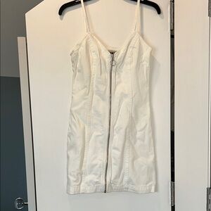 Topshop White Denim Mini Dress